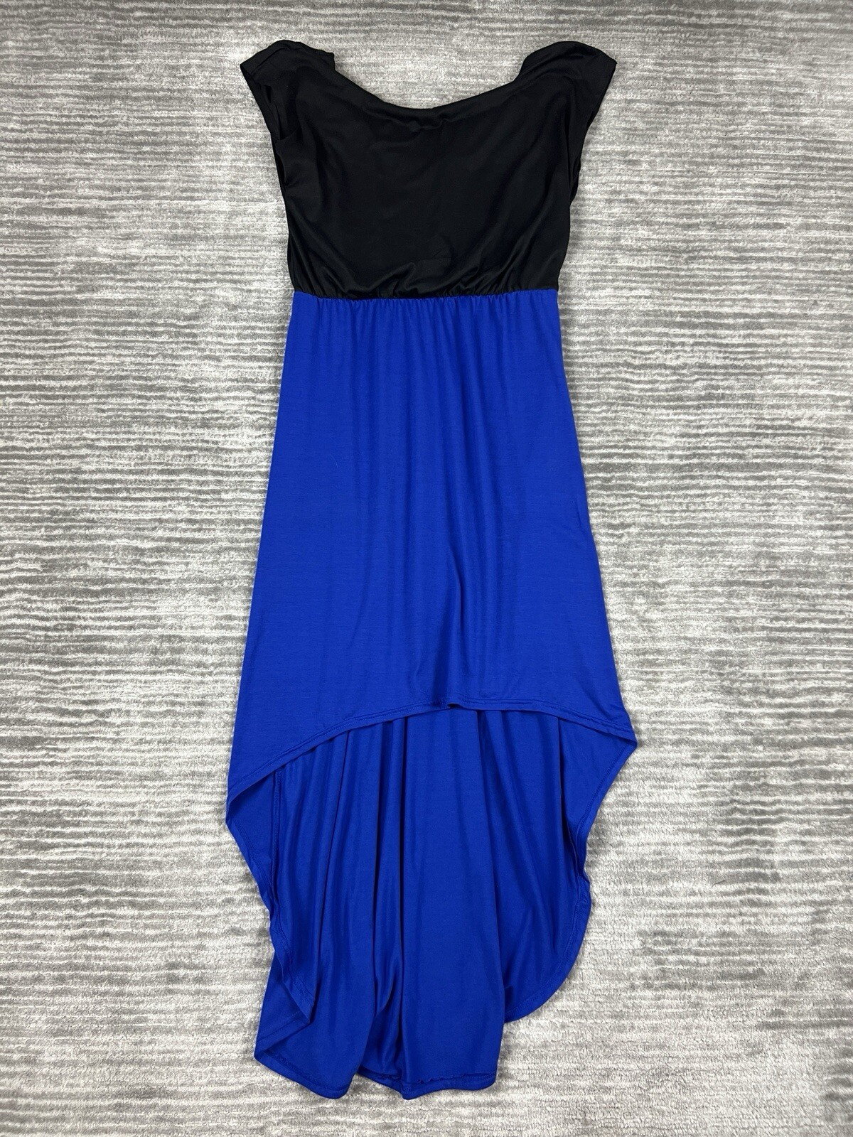 Sauci Dress Womens Small Black Blue Long Maxi Polyester Blend Casual