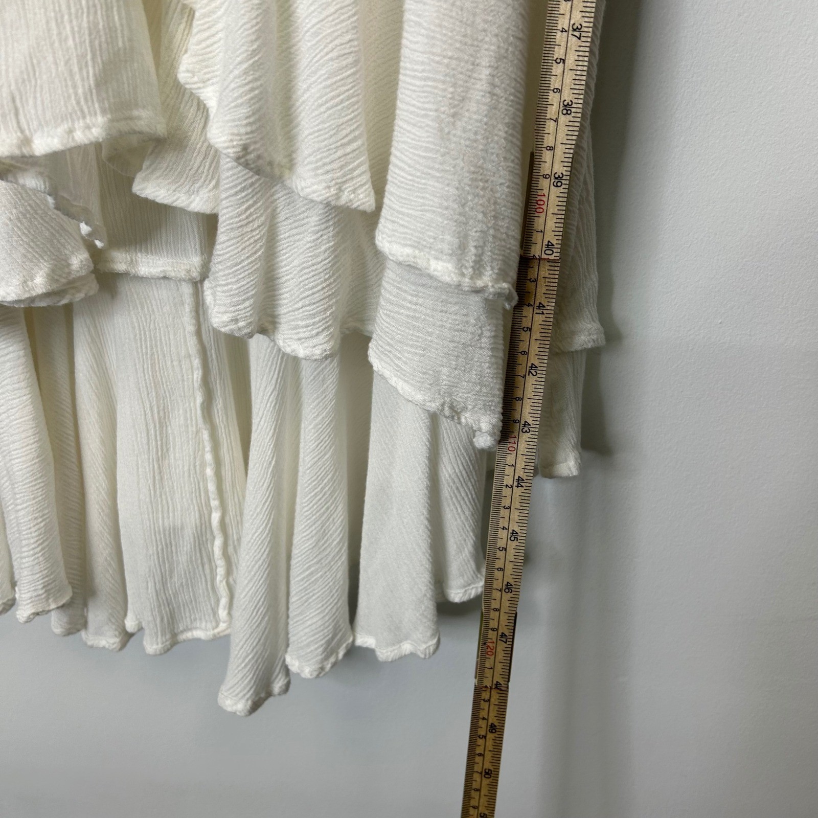 Abercrombie Fitch White Smocked High Low Maxi Dress Women’s Small Boho Cottage