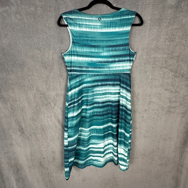 Prana Dress Womens Medium Green Sunset Viana Tank Outdoor Granola Hiking Comfort