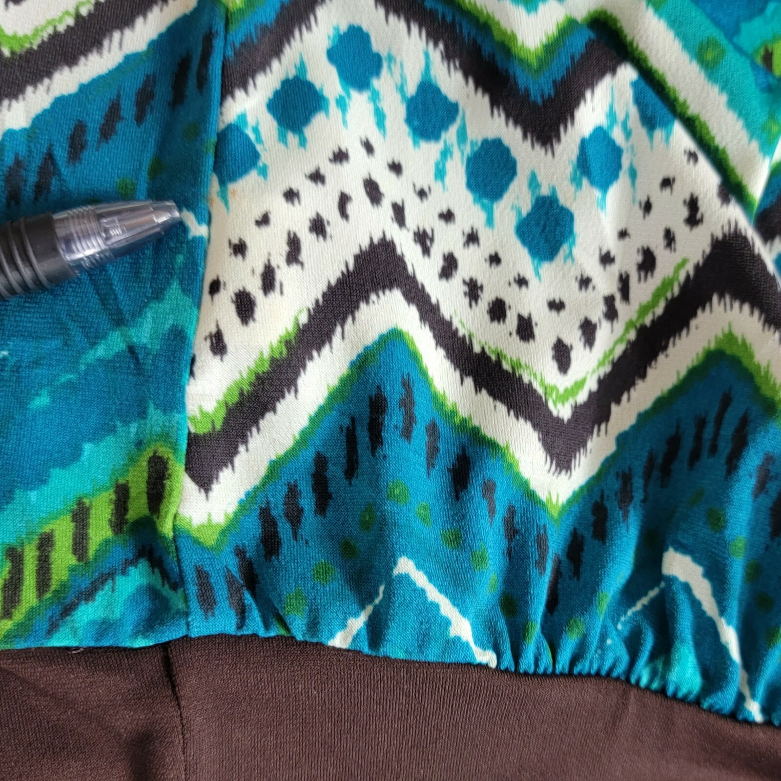 Heart Soul Dress Womens M Teal Blue Brown Short Beaded Sleeveless Halter