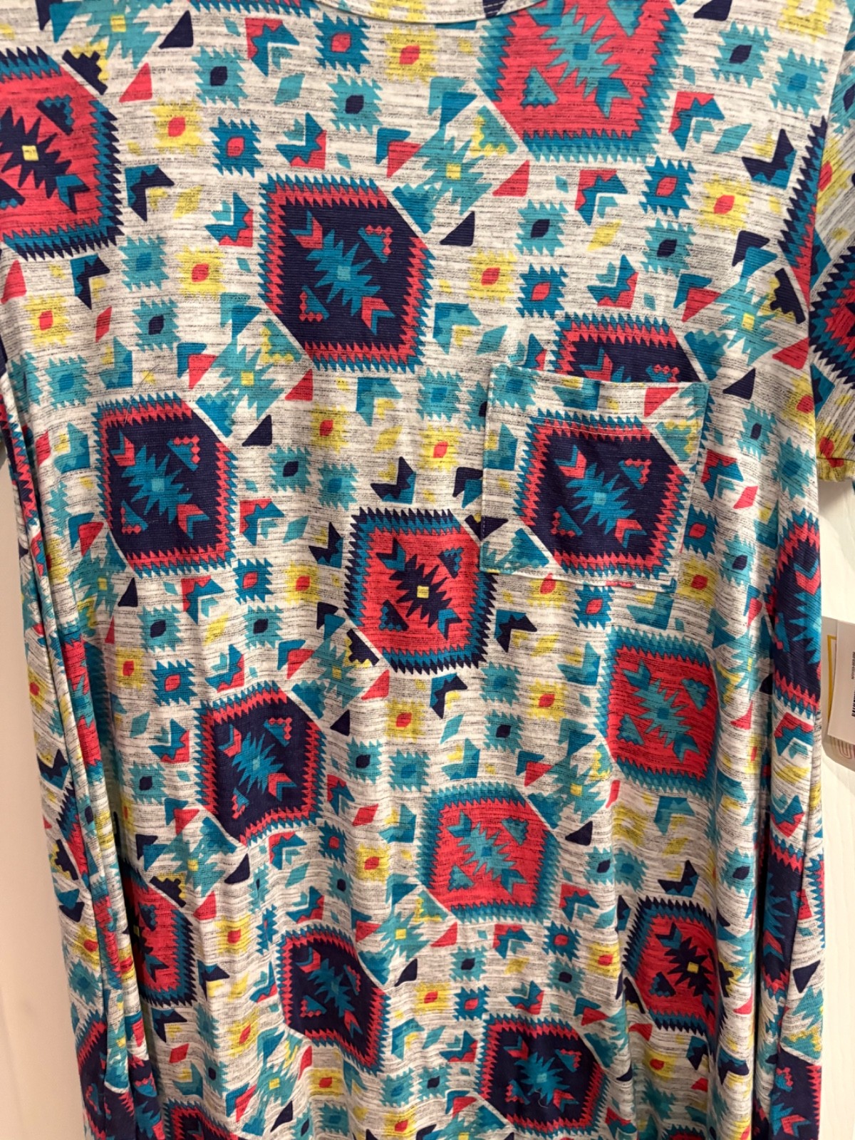LuLaRoe NWT Carly dress Medium (8-10); geometric aztech-inspired print