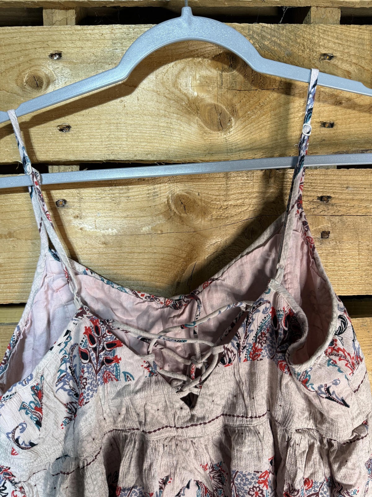 Bohemian Patterned Spaghetti Strap Dress