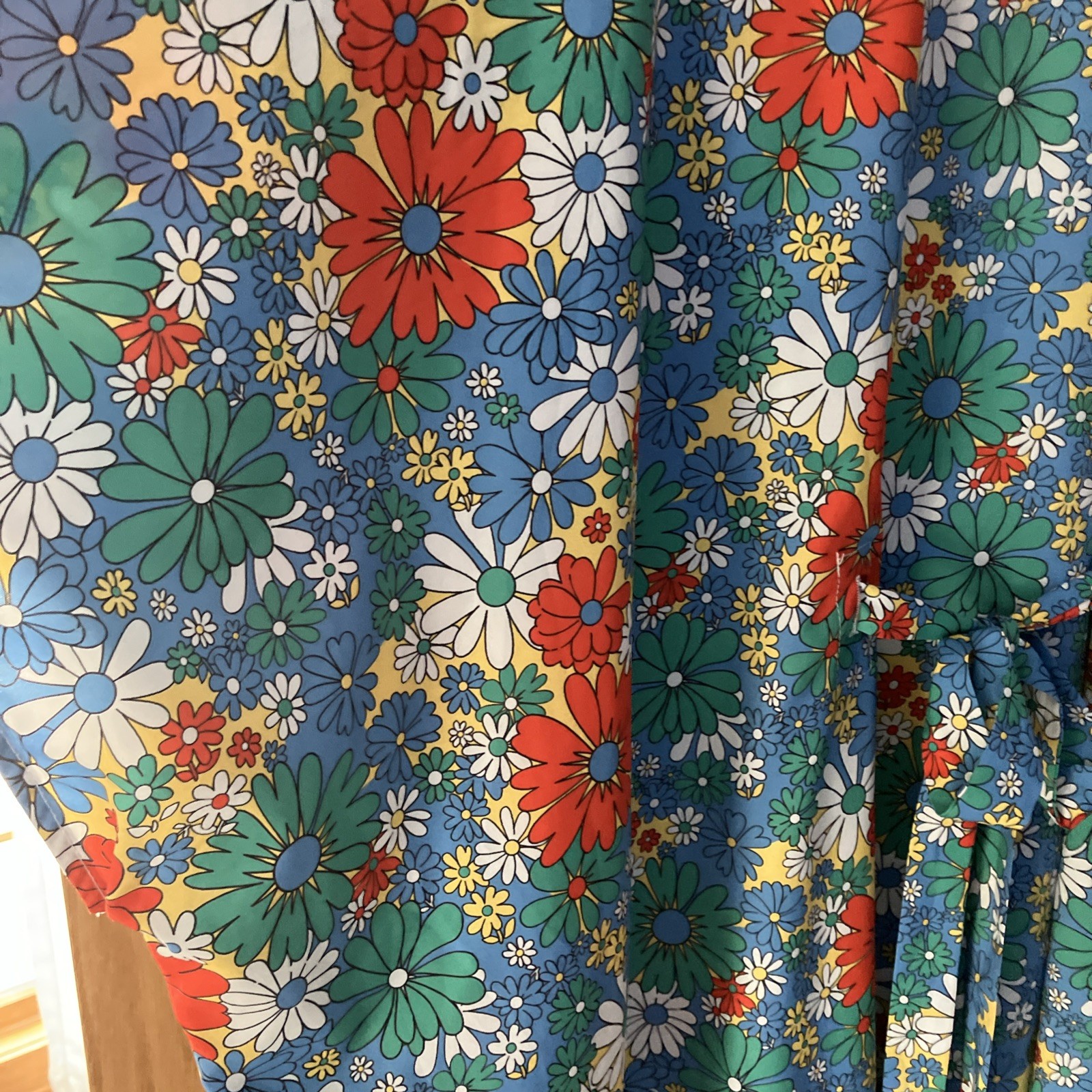 NWOT “Unique Vintage” Brand Mod Floral Boho Kaftan Mu Mu Dress Sz OS Mrs Roper!