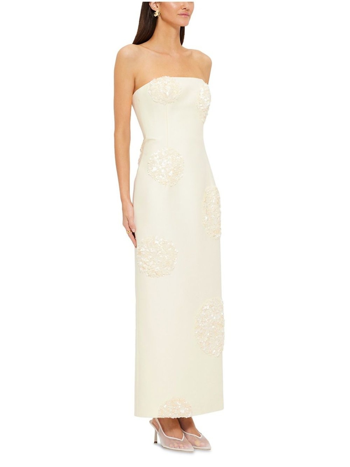 LEO LIN Cleo Appliqué Floral Sleeveless Midi Dress A-Line NWT