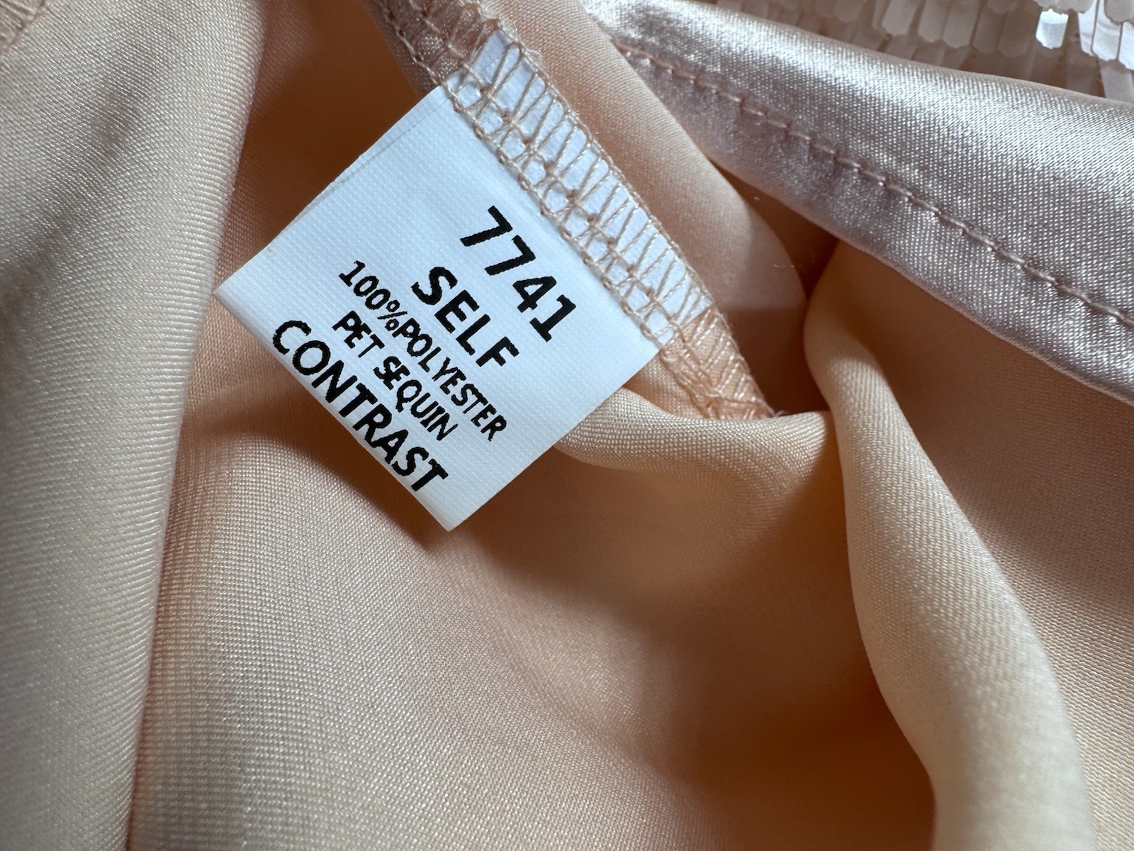 Minuet Blush Pink Peach Sequin Mesh Dress – NWT – Size Medium – Sheer Cocktail