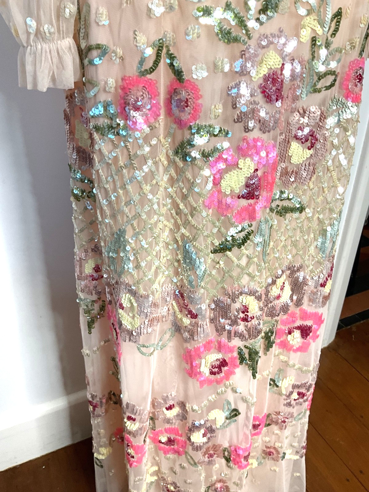 Needle & Thread ‘Rosalie’ Gown Maxi Dress RARE BNWT sequinned embellished UK10