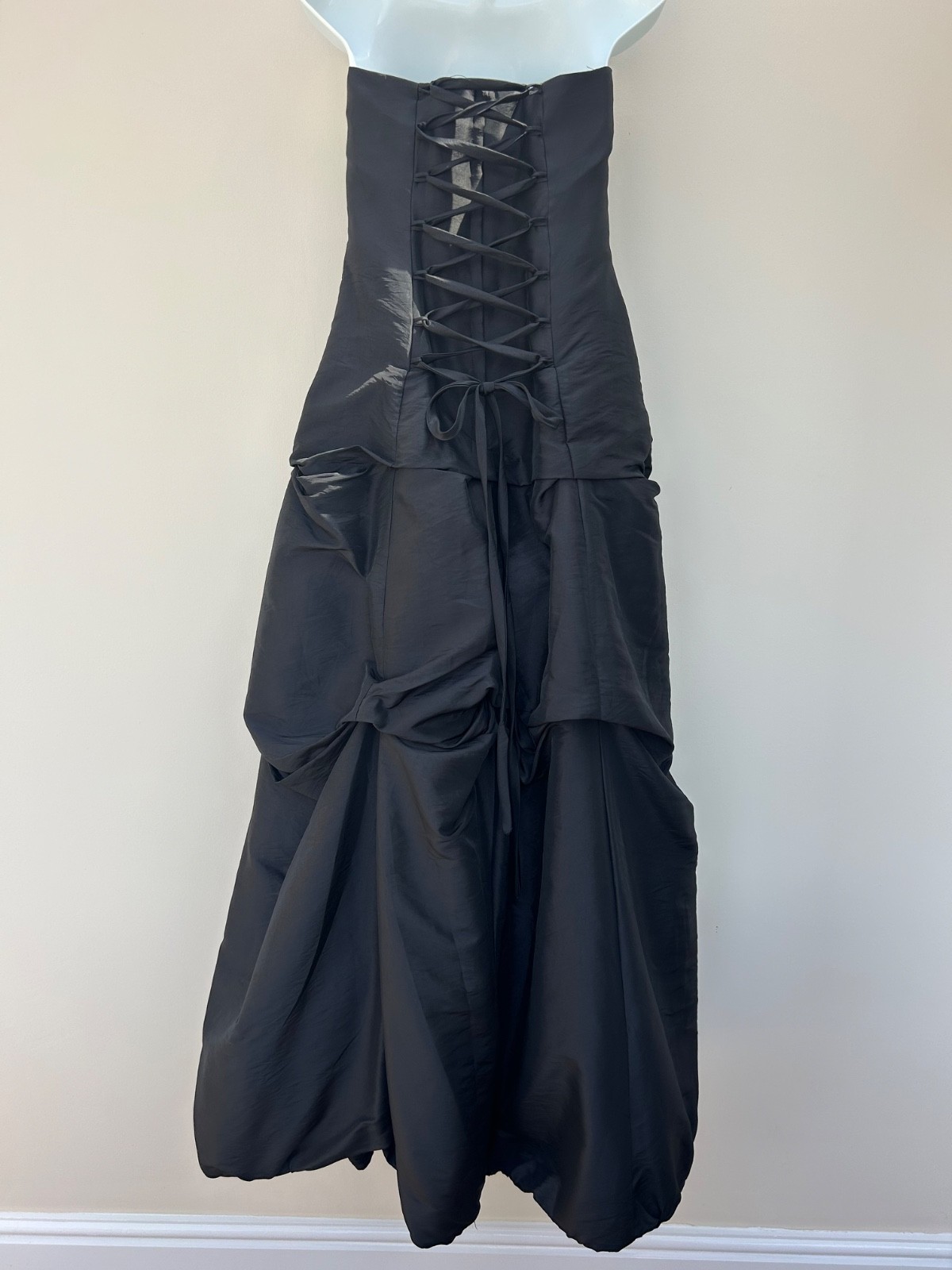 STUNNING LONG BLACK STRAPLESS EVENING DRESS – LIGHT IN THE BOX – SIZE 8