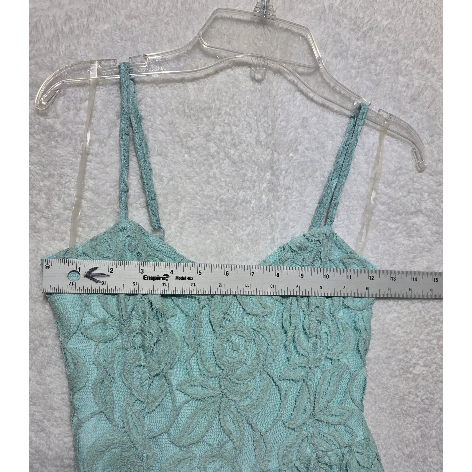 love FIRE Mint Green Floral Lace Fit and Flare Mini Dress XS Sweetheart Neckline