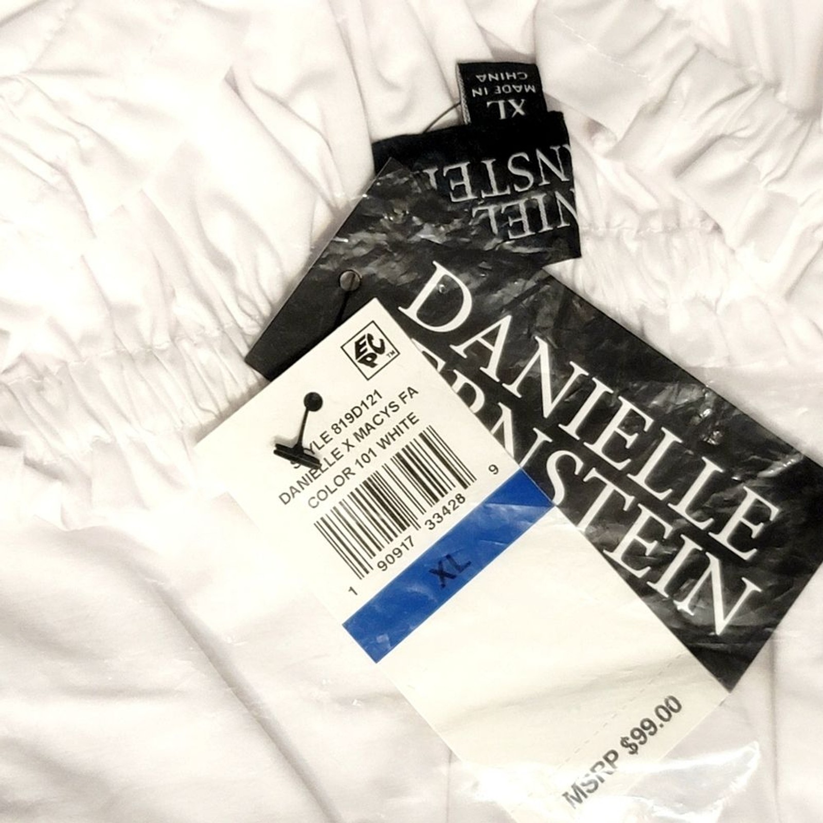 WeWoreWhat Danielle Bernstein Ruched Smocked Maxi Dress Women’s XL White
