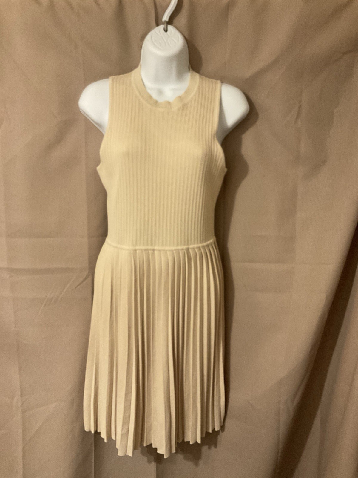 Zesica Comfortable Tank Soft Sleeveless High Waist A Line Swing Mini Knit DressM