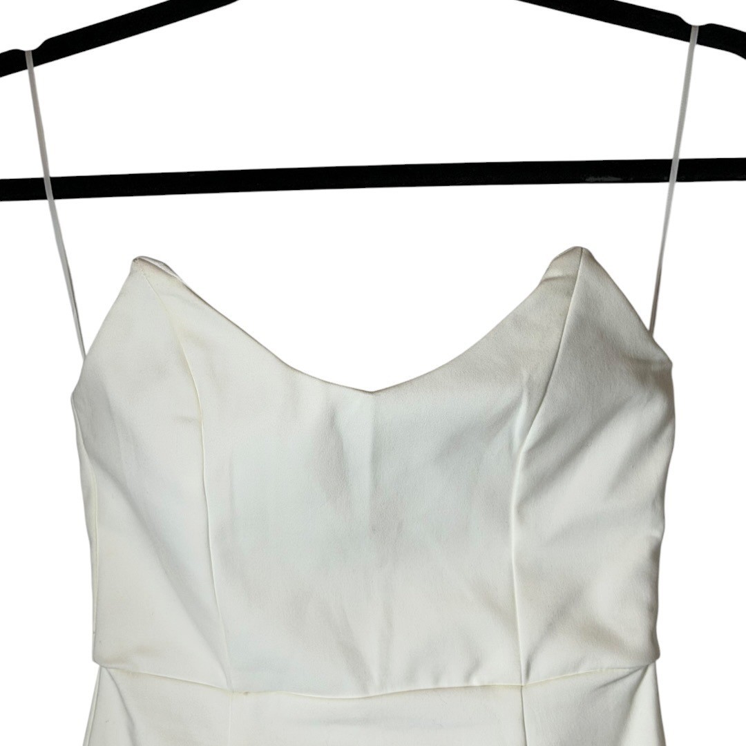 Superdown Stevie Mini Dress Womens XS White Strapless Boned Party Cocktail