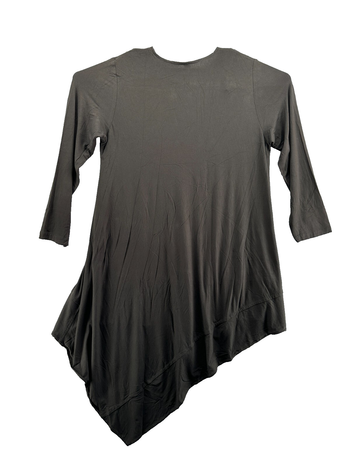 Kedem Sasson Tunic Dress One Size Brown Asymmetrical Lagenlook Made In Israel