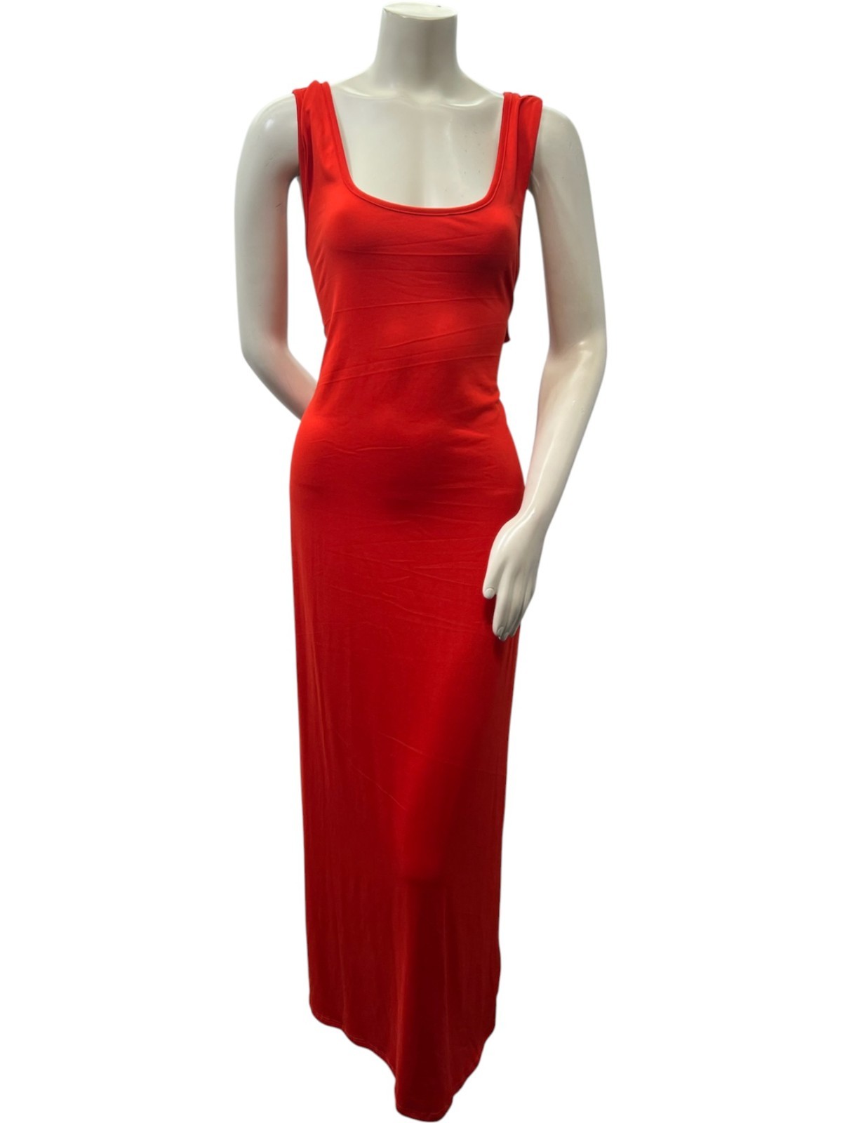 24 Seven Maxi Dress Womens Plus Size 2X Red Sleeveless Stretch New