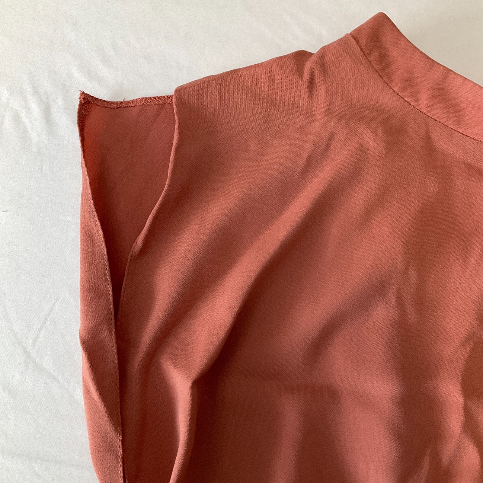 Asos Design Mini Dress Womens Size 4 Peach Belted Sleeveless Stretch Zip