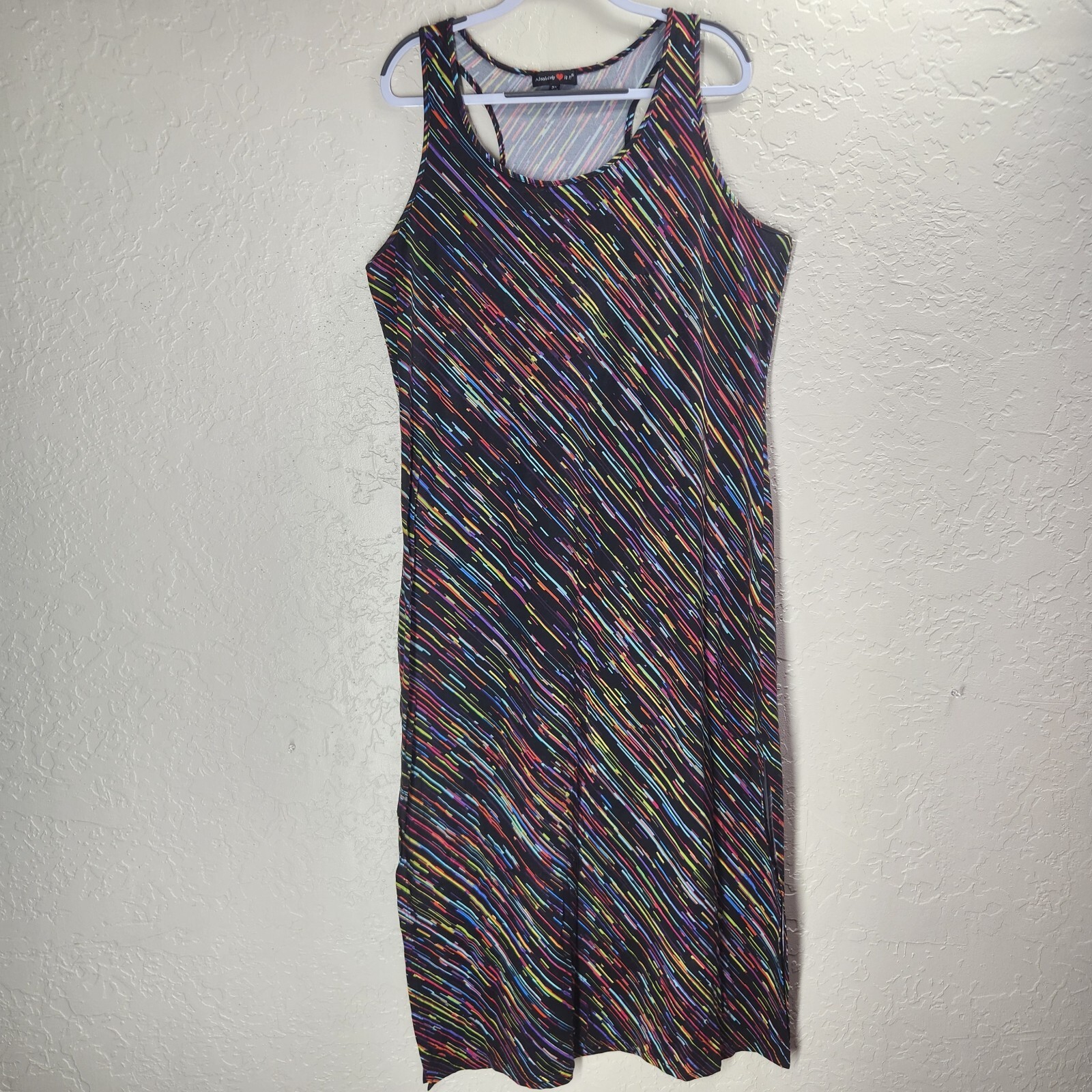 Absolutely Love It Shoulderless Bodycon Dress Neon Animal Stripe +Size 3X
