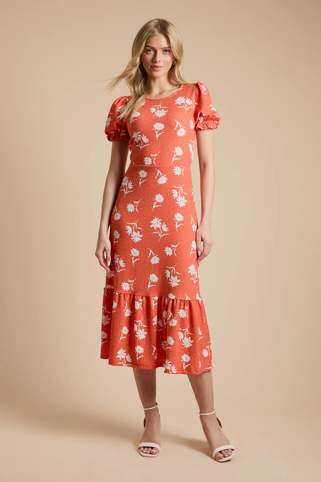Dorothy Perkins Red Midi Dress Womens Daywear Dresses