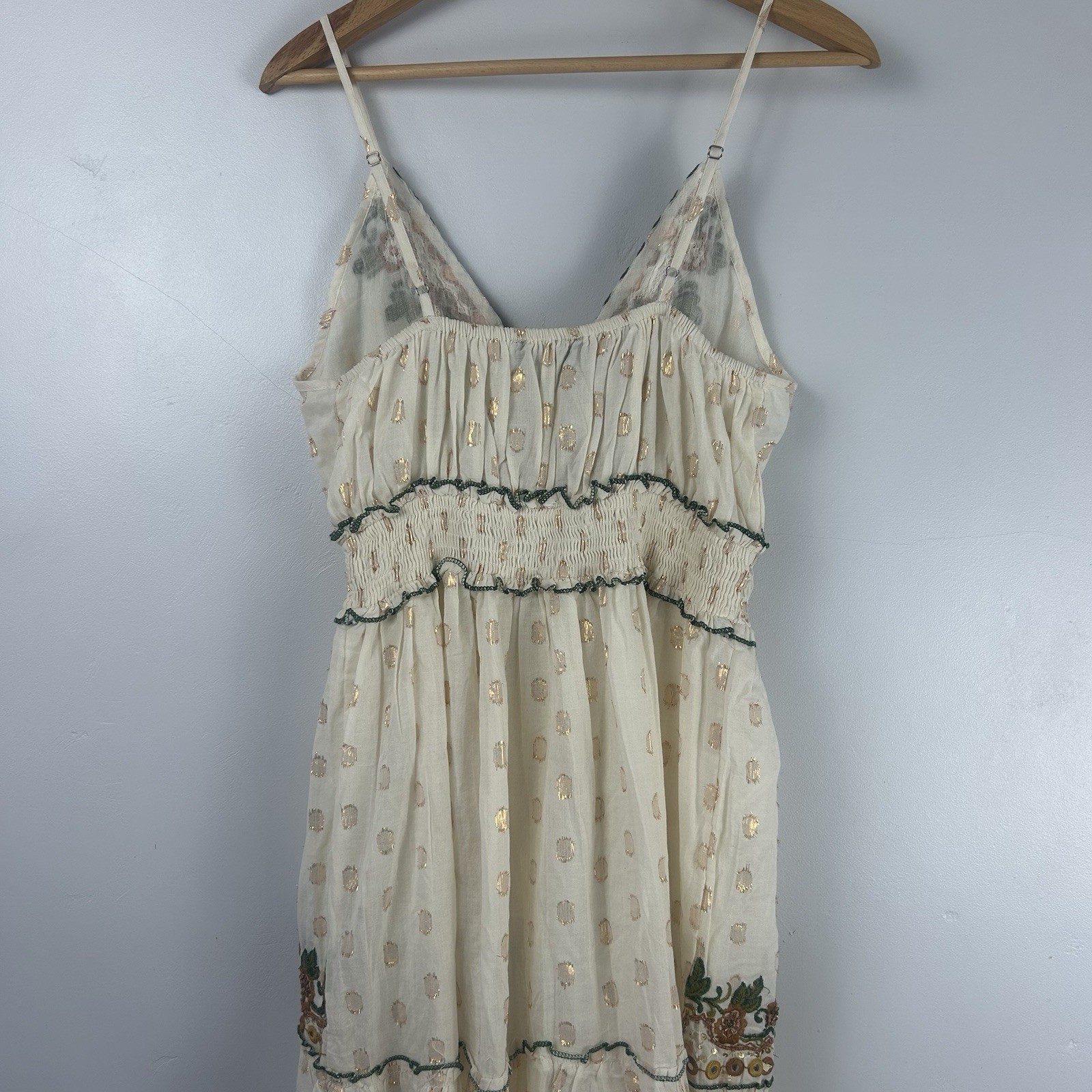 Papa Pia Luxe Boho Embroidered Maxi Dress | Festival Holiday Cotton | UK 8-10