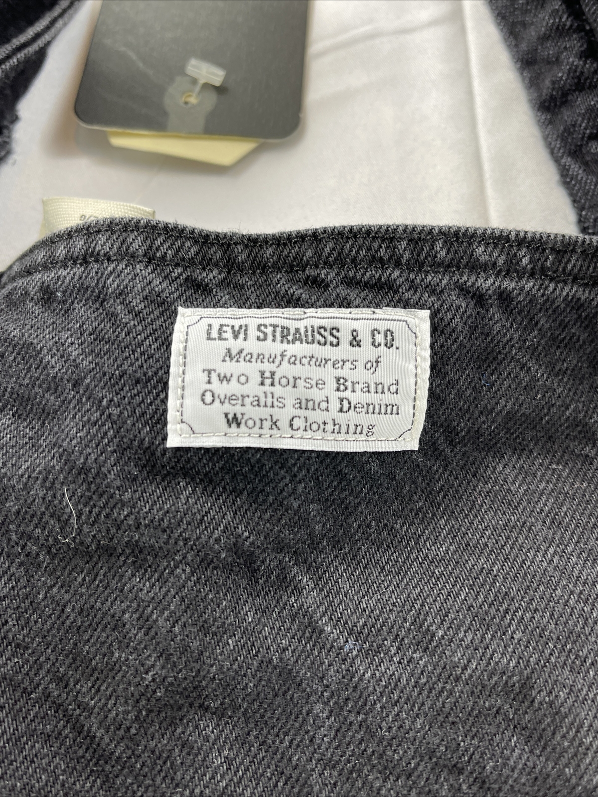 Levi Strauss Black Denim Button Fly Short Sleeve Dress Size L NWT