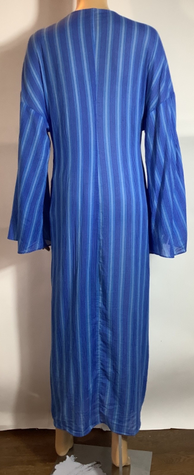 Mango x Simon Miller blue Striped Dress with Knot Detail knotted tie EUR M USA 6