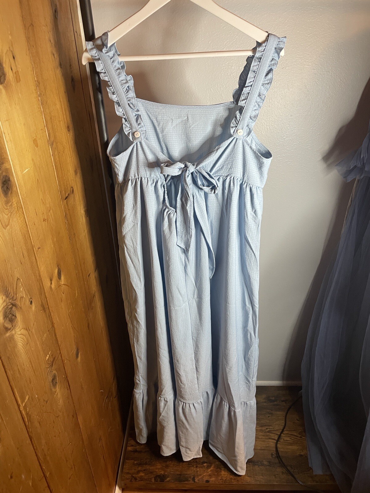 shien dress straps ruffle Size XL Blue