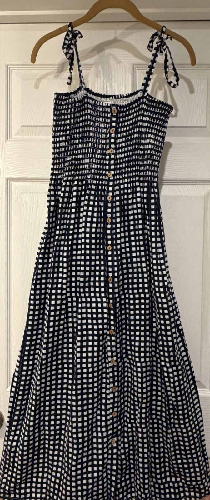 Emerson fry India collection Navy Blue And White Button Front Dress Size XS/S