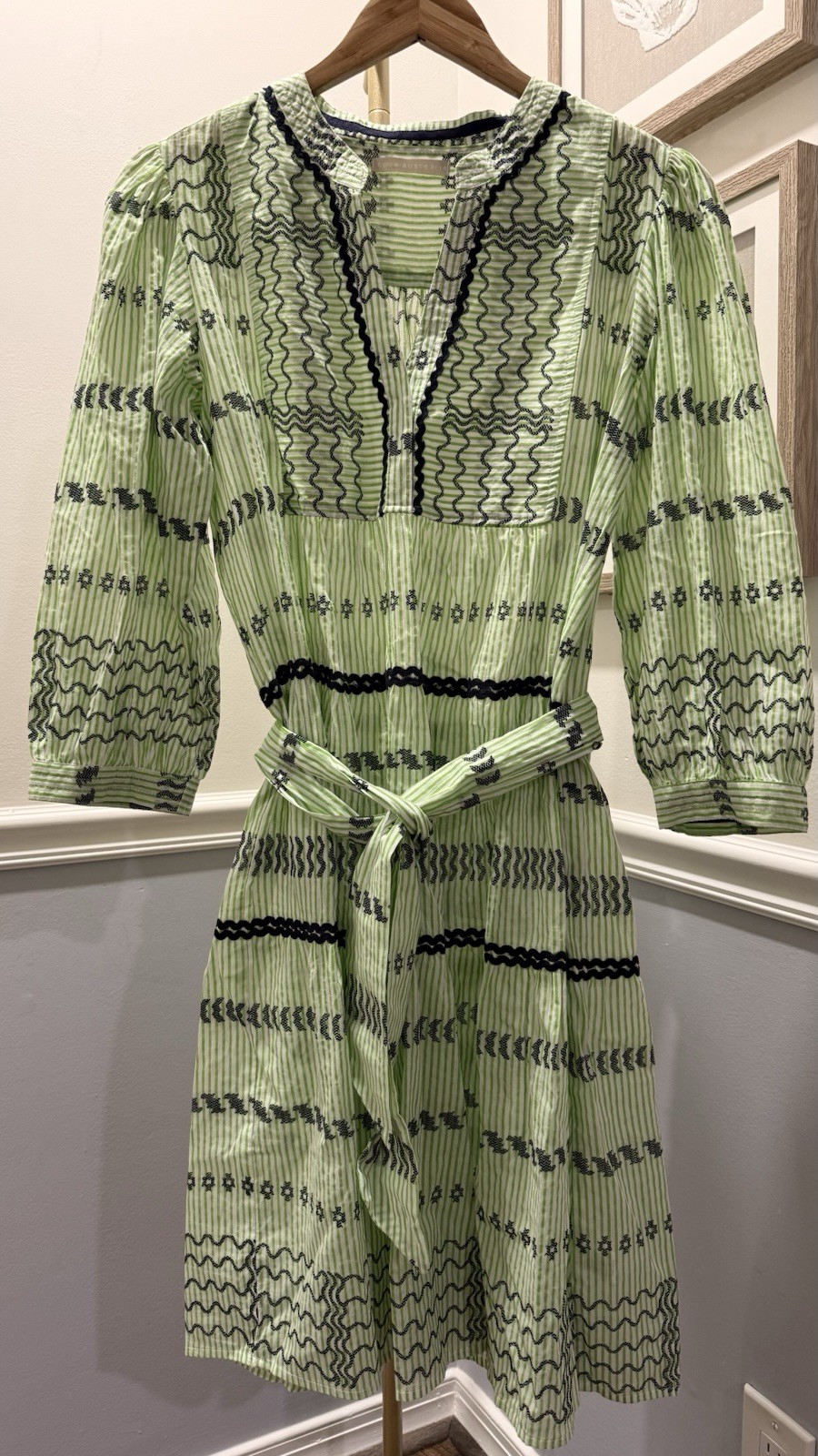 ⭐Lola Australia- Women’s XS Green Morocco Tie Waist Dress