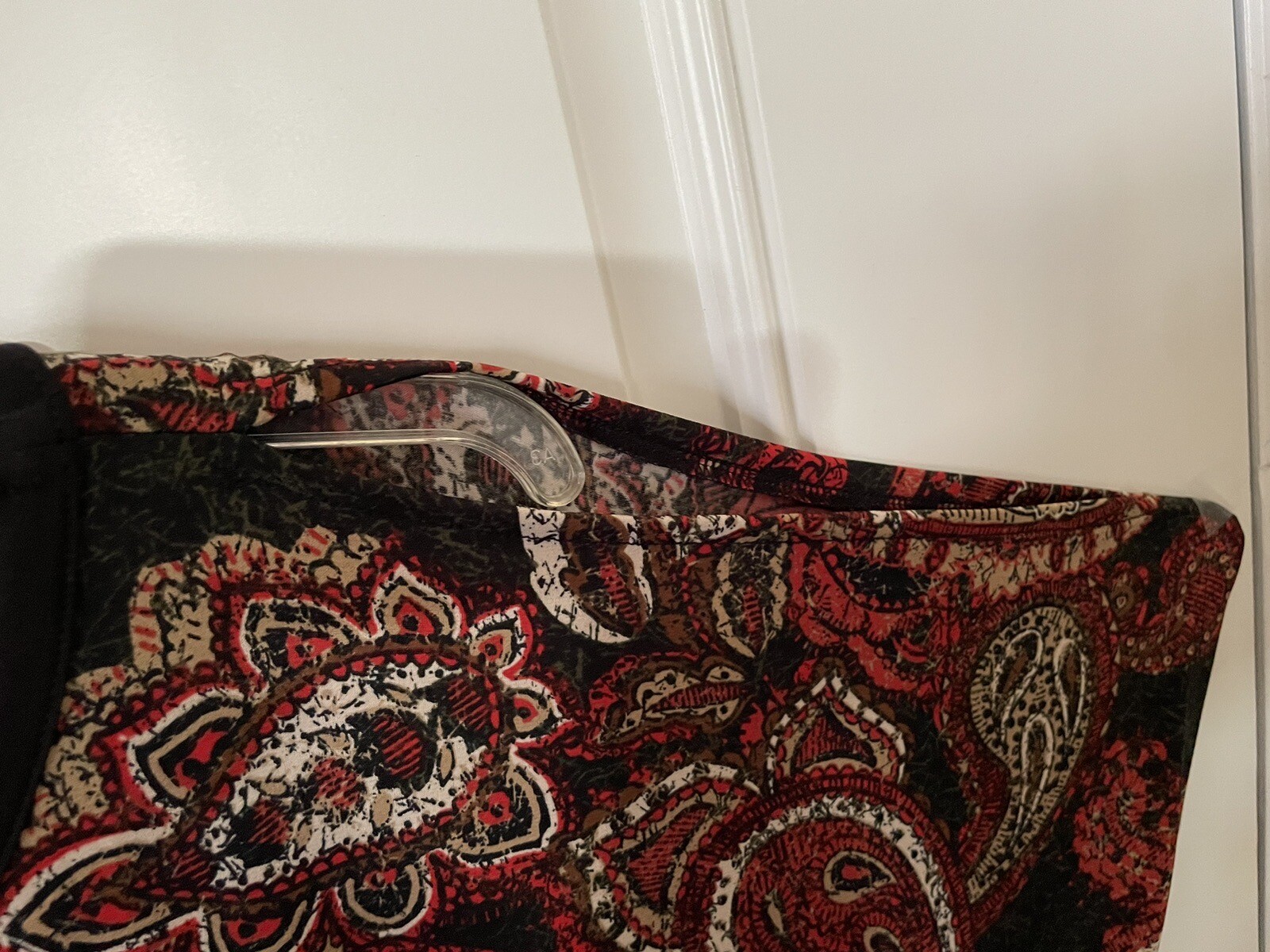 Catherine’s Plus 3X Black And Rust Short Sleeved Long Dress, EUC