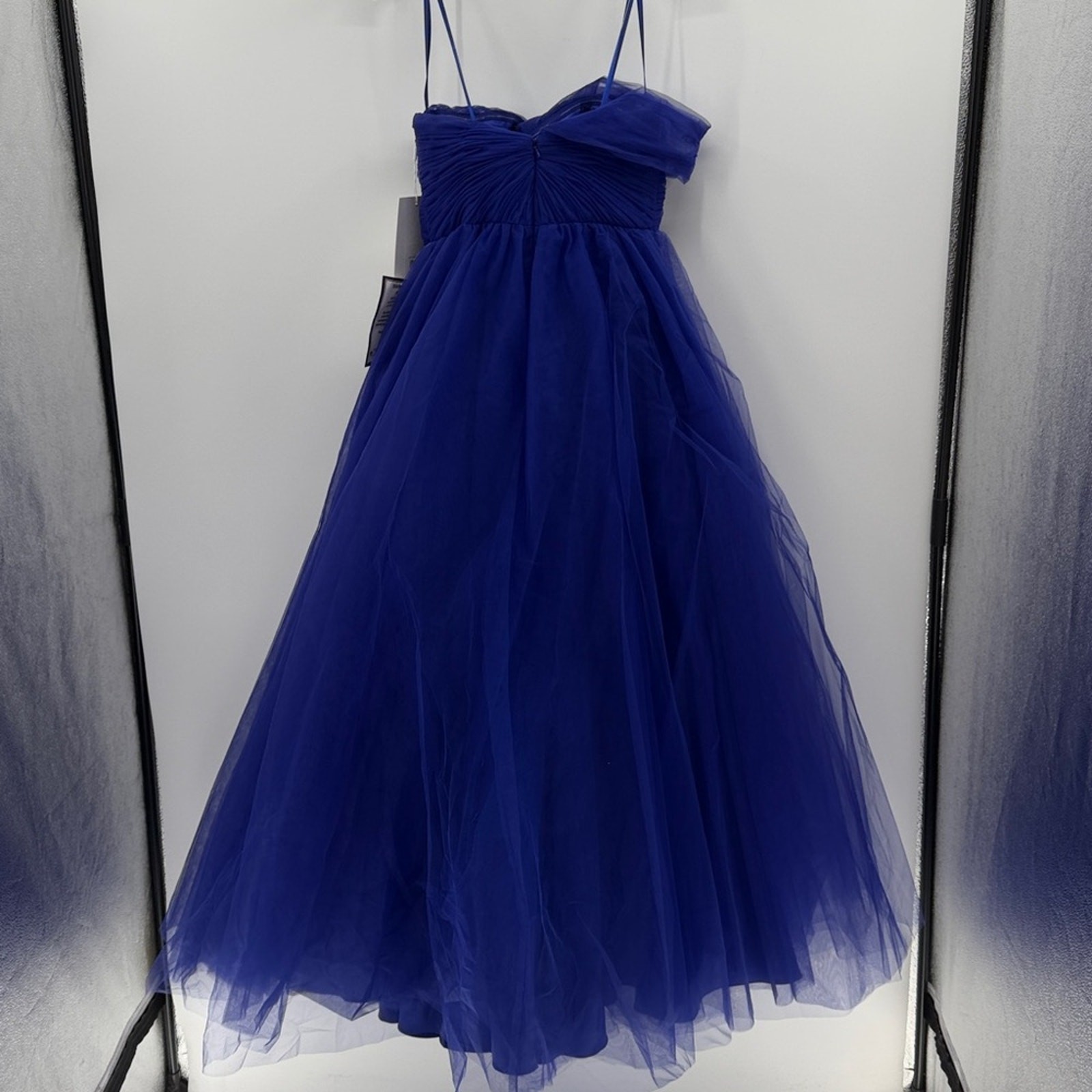 Mac Duggal 68713 One Side Off the Shoulder Bustier Ball Gown – Cobalt – 6 – NWT