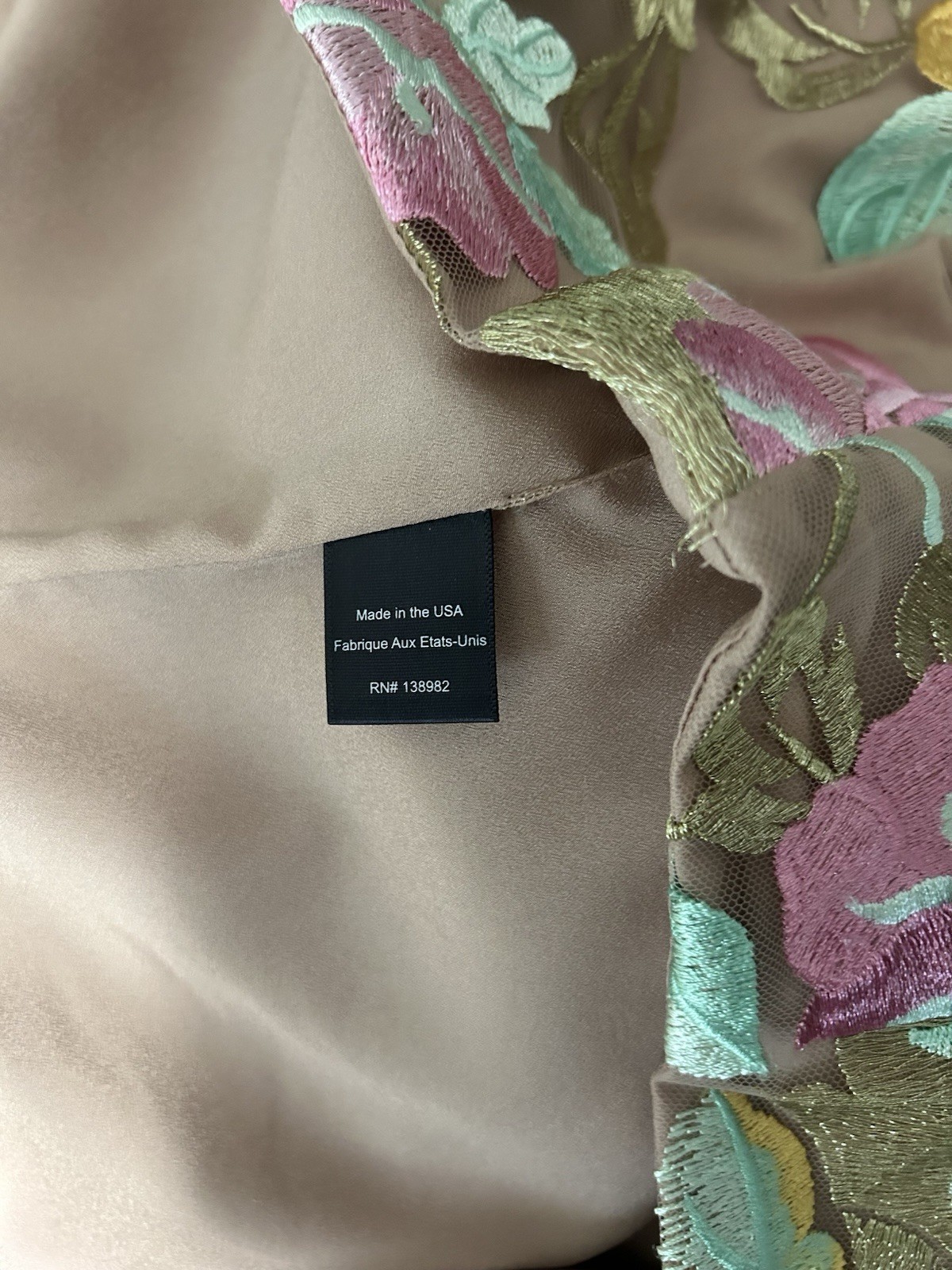 Dress The Population Floral Halter Sheath Dress Beige Tan Green Pink Size Medium