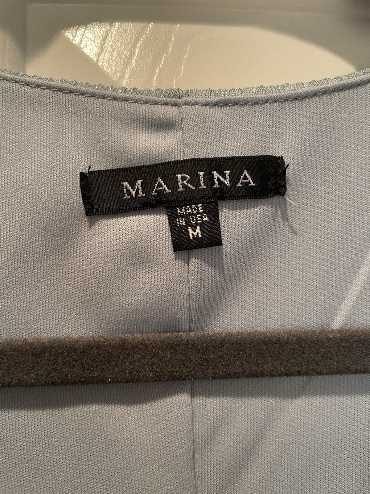 Marina Sky Blue Tea length/Maxi Dress V-Neck 3/4 Sleeves New with tags. Size M