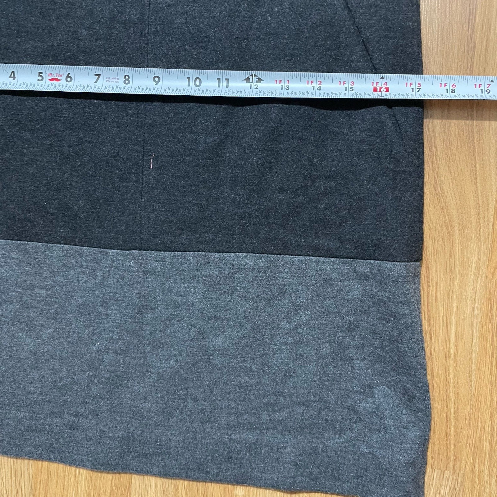 Vince Wool Shift Grey Black Color Block Dress 2 Pockets Casual Elegant Goth Chic