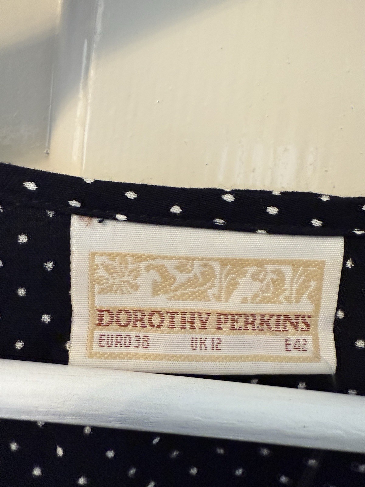 Dorothy Perkins Vintage Navy Spotty Tea Dress – Size 12 – Brand New With Tags