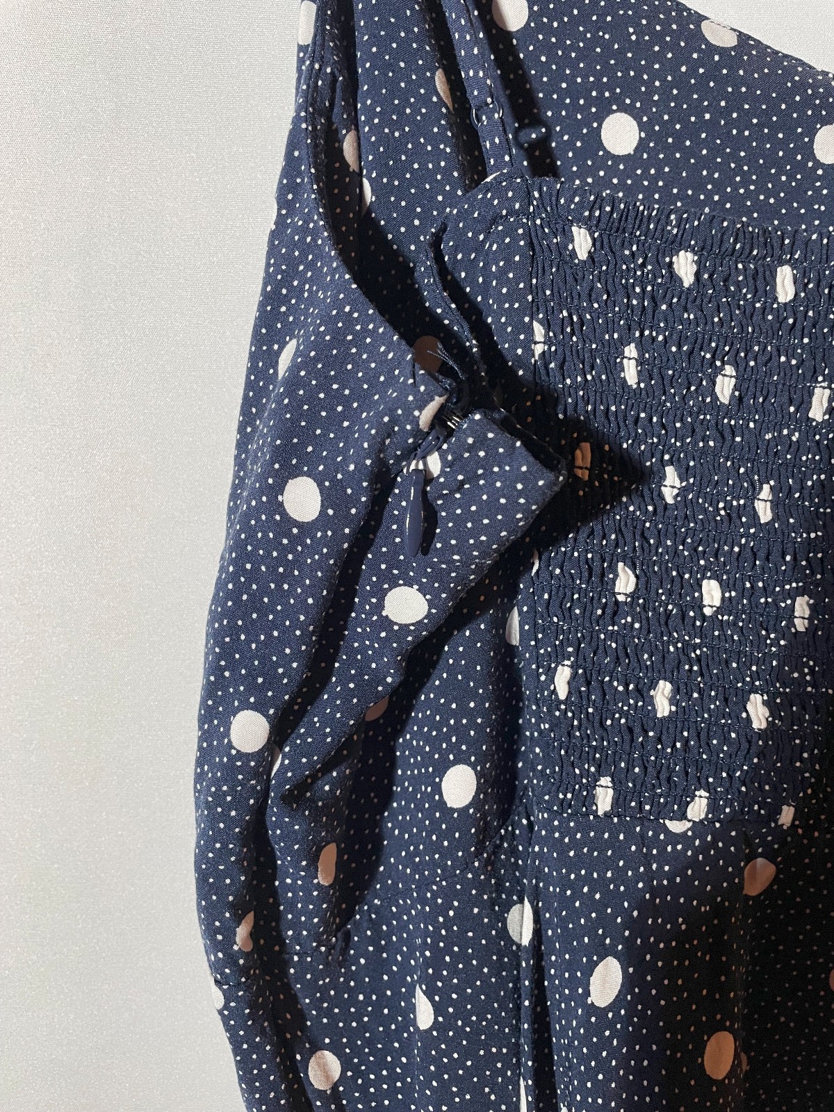 Old Navy Spaghetti Strap Cami Sundress Size XL Navy with White Polka Dots