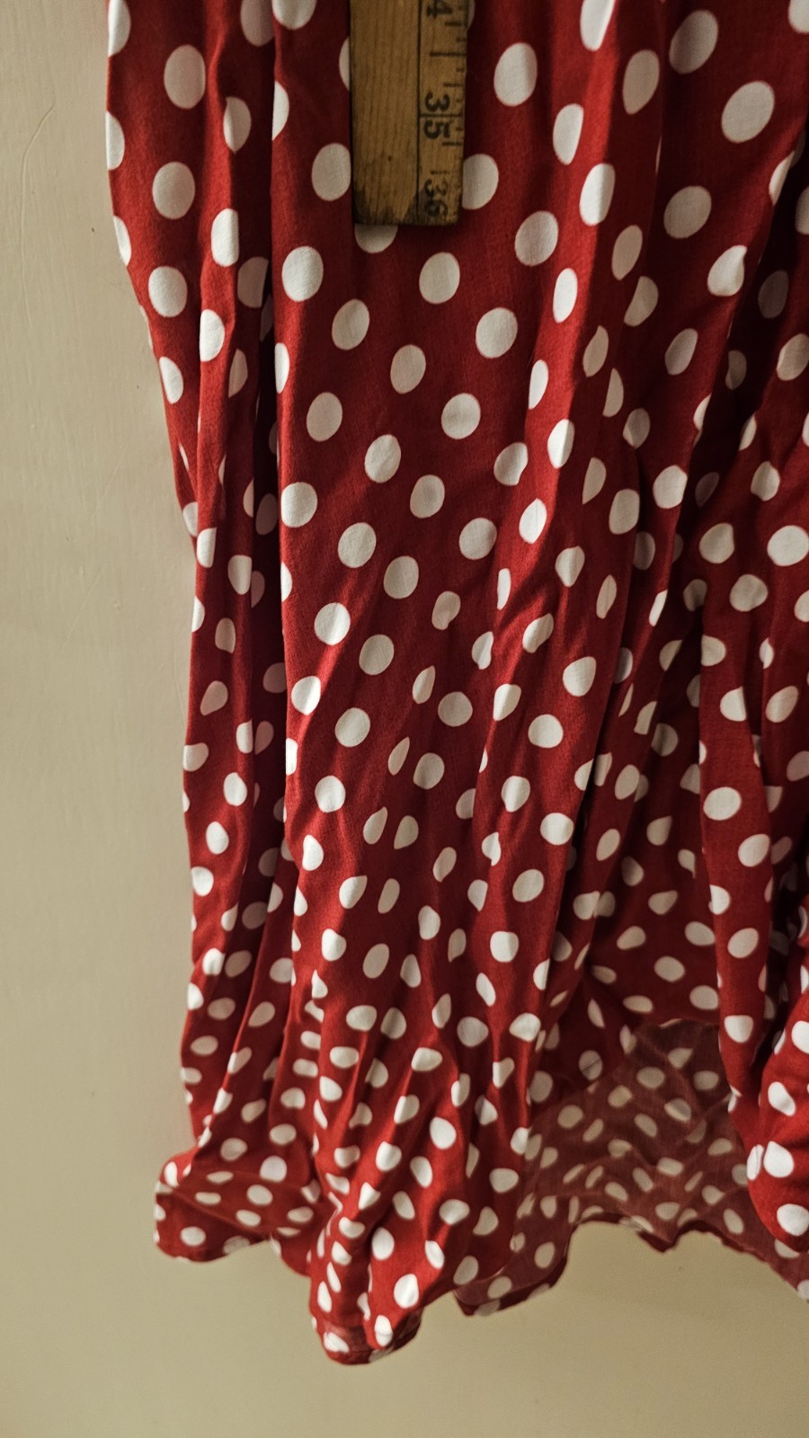 LILBETTER Red White Polka Dot Maxi Dress Women’sSZ XL AdjustableStrapsSleeveless