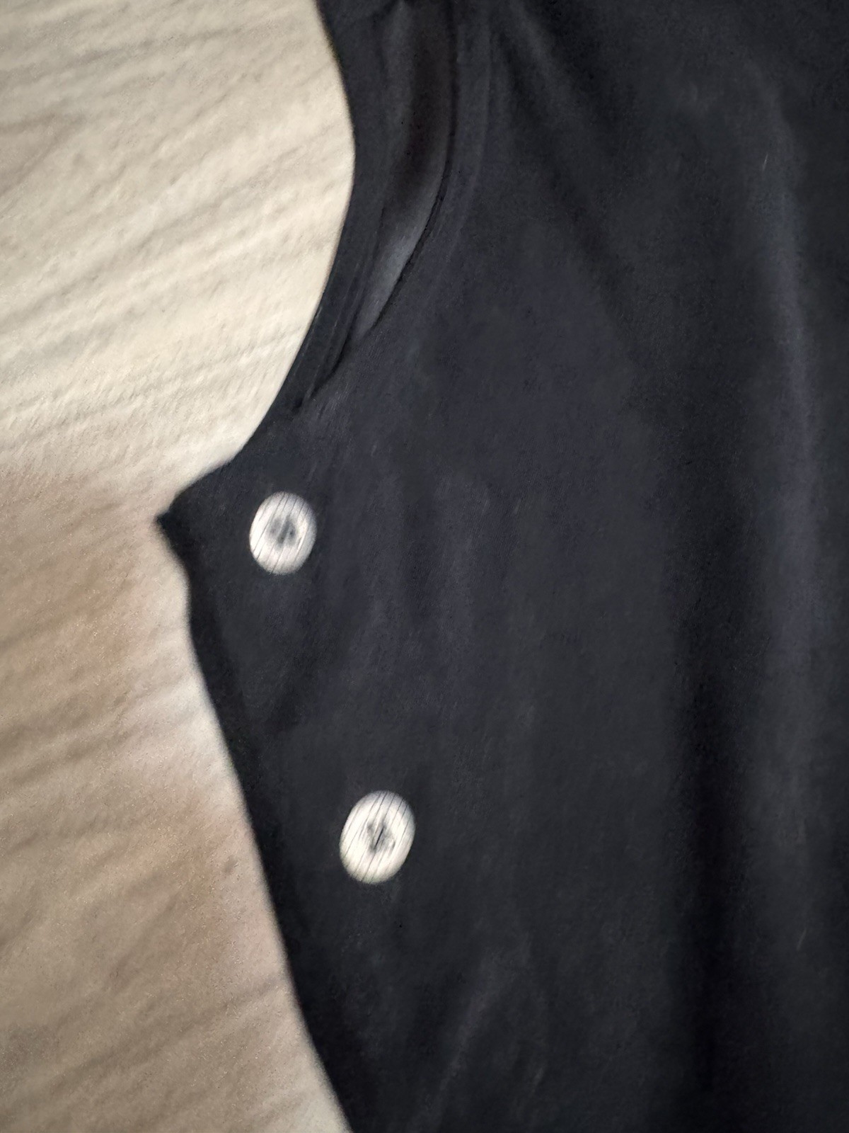 HSZ Studio Pinafore Dress Black Solid Square Neck unique hooks Women’s L