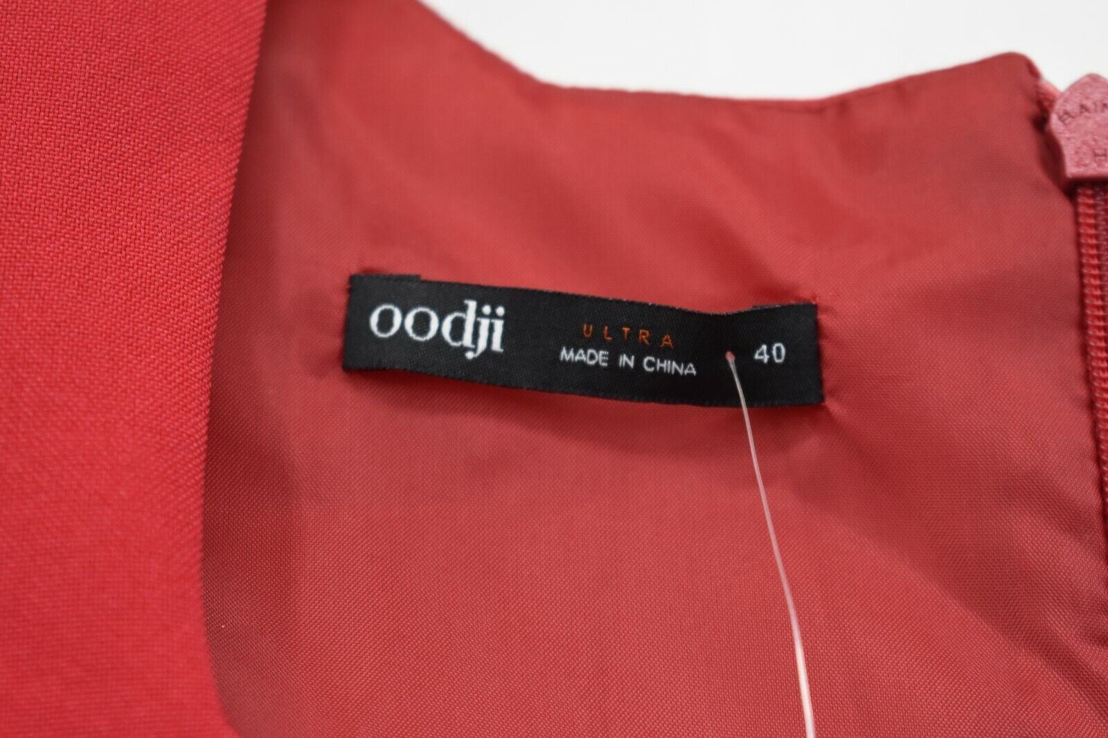 Oodji Ultra Womens Red Solid Sleeveless Sweetheart Neck Slim-Fit Bodycon Dress 6