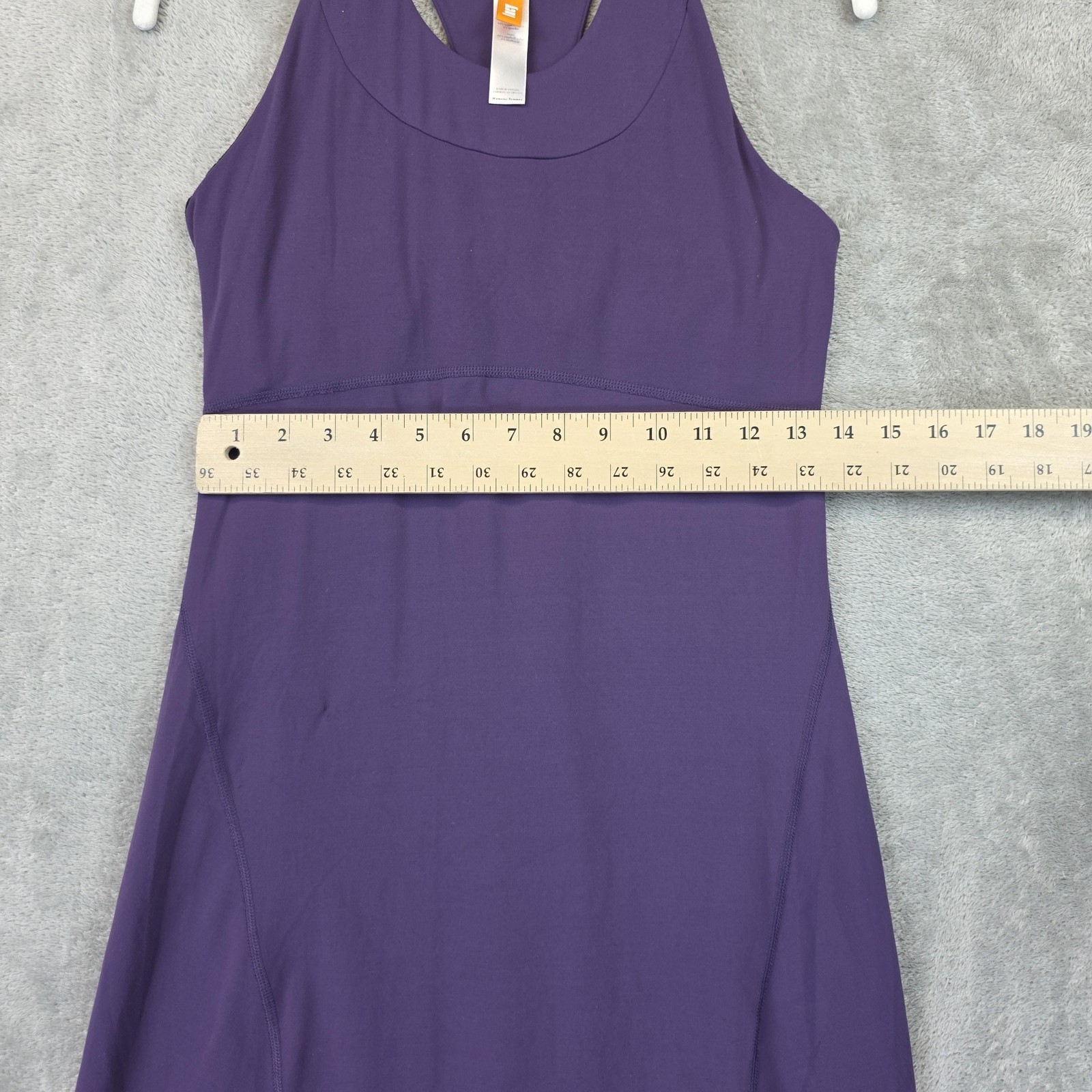 Lucy Dress Womens Small Purple Racerback Athletic A-Line Supplex Nylon Shelf Bra