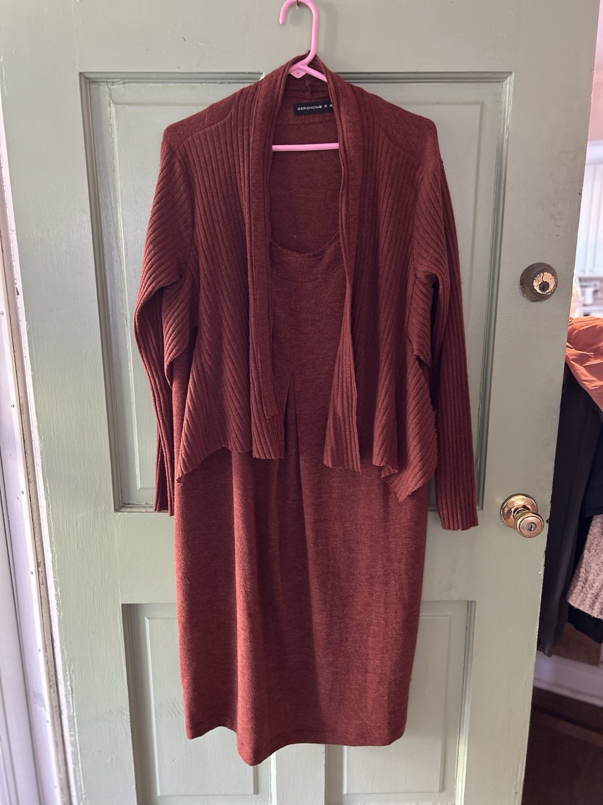 Gershon Bram Womens Dress Wool Oversized Lagenlook Art To Wear MIDI Maxi