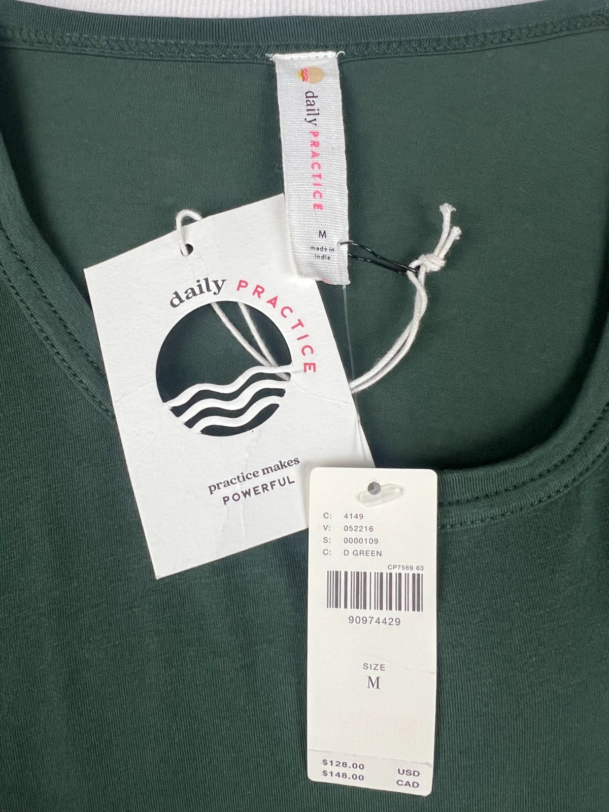 *NWT* DAILY PRACTICE for ANTHROPOLOGIE S’less ‘Solid Set Mini Dress’ – M, Green