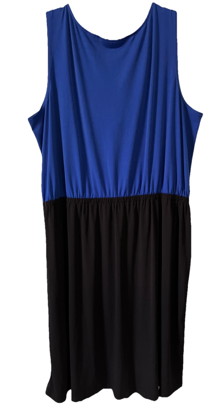 Avenue Studio Women’s Career Sleeveless Dress Sz. 18-20 Blue/Black Knee Length