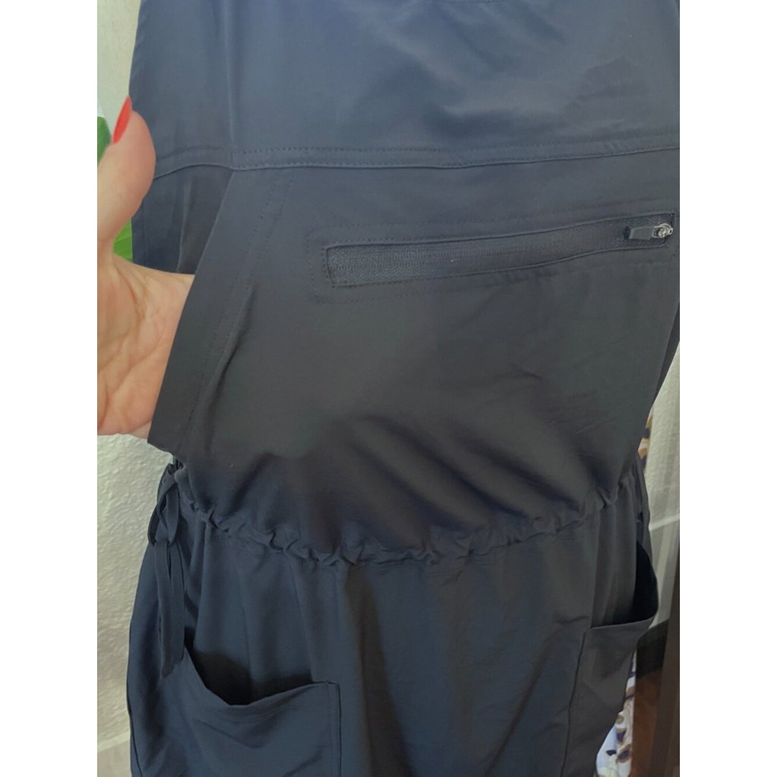 Halara Breezeful™ Utility Dress, Large, Pockets Cinch Waist Minimal Open Back