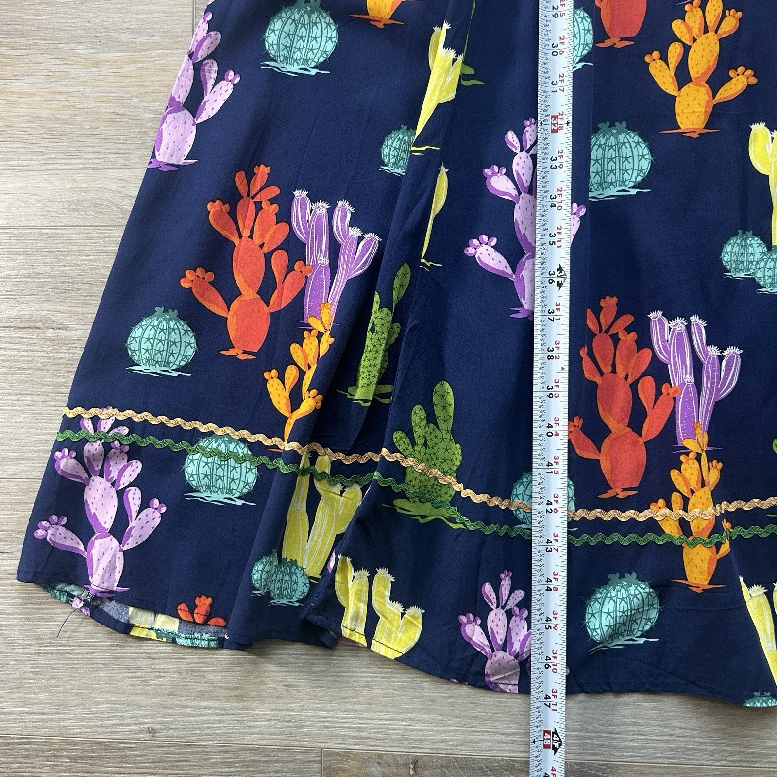 ModCloth X Collectif Size 16 Gilda Wonder Cactus Fit And Flare Midi Dress**