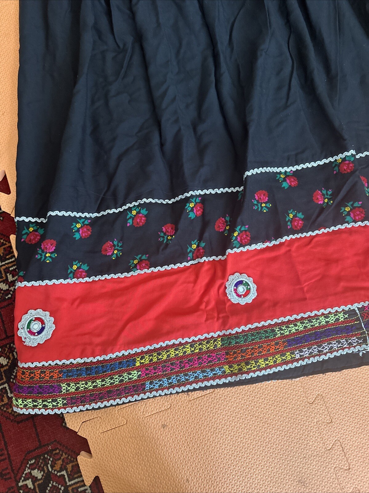 Afghan Afghani Embroidered Handmade Beautiful boho Dress Tribal Kuchi Free Size