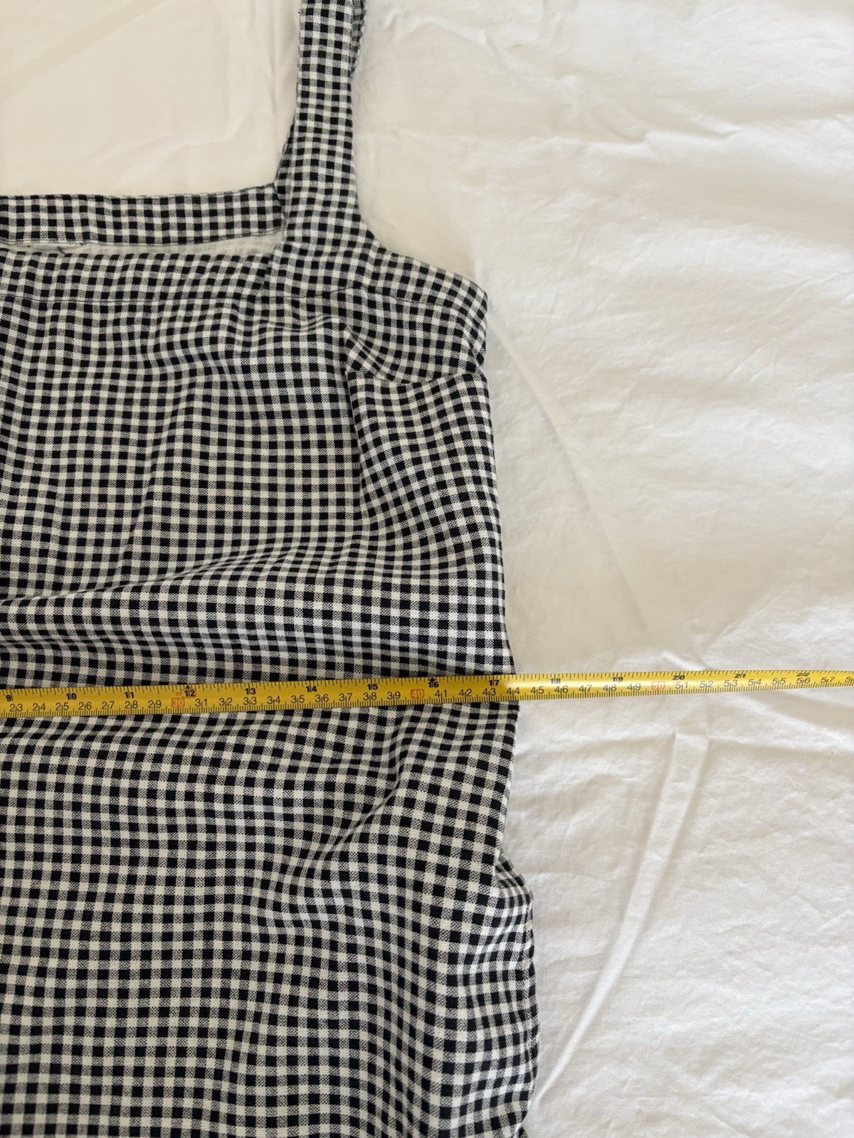 Target Black White Gingham Square Neck Sleeveless Shift Mini Dress M