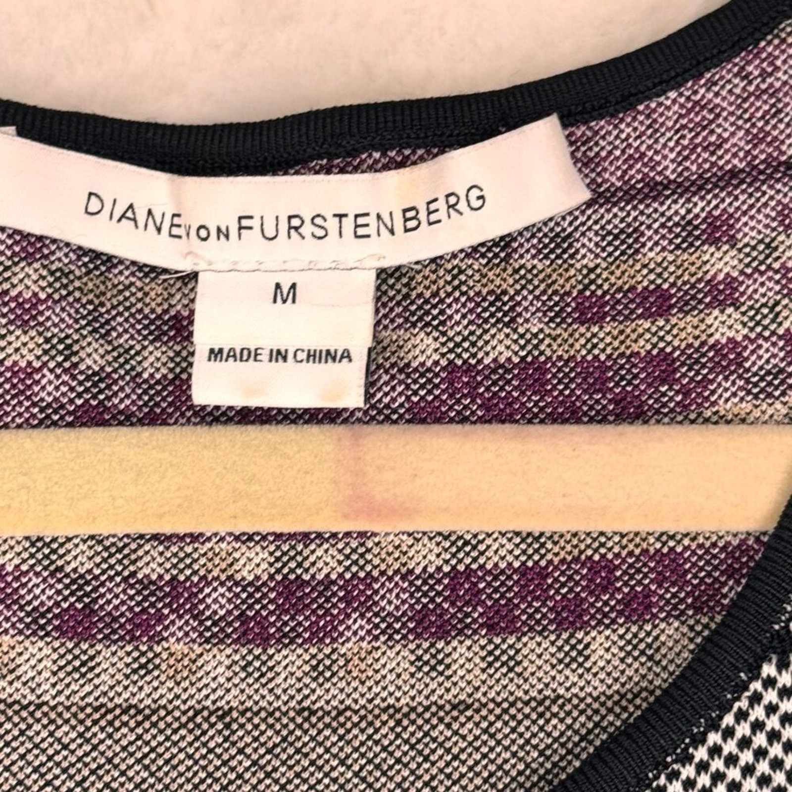 Diane Von Furstenberg Geometric Print Knit Dress Size M