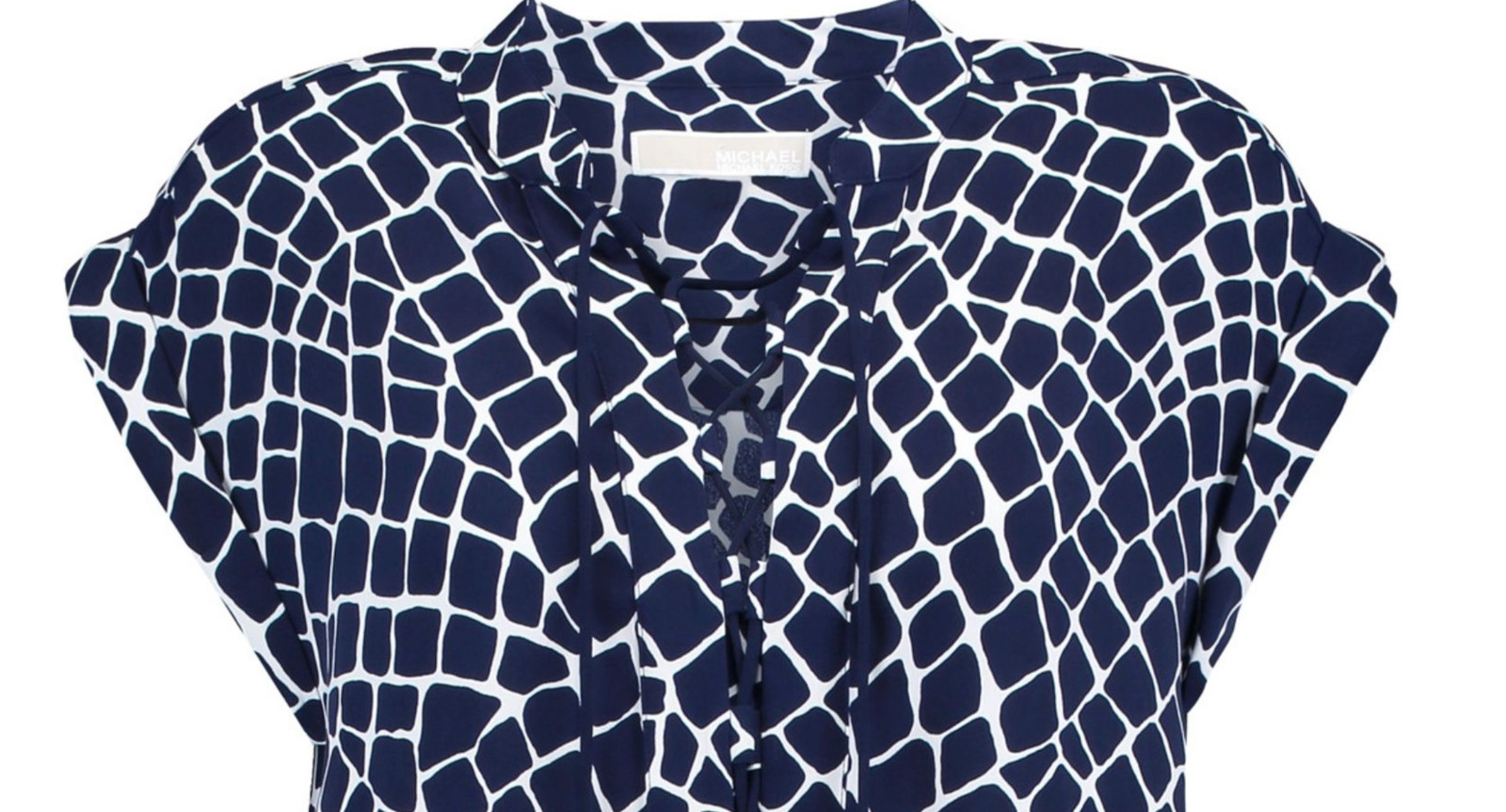 MICHAEL KORS Navy Blue & White Lace Up Mini Dress Size Large RRP £249 VGC