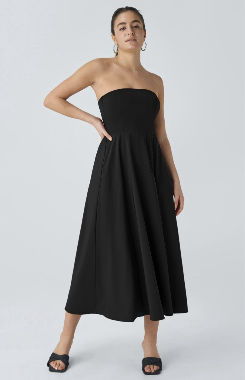 NWT Halara Breezefull Tube Side Pocket Flare Flowy Midi Quick Dry Party Dress