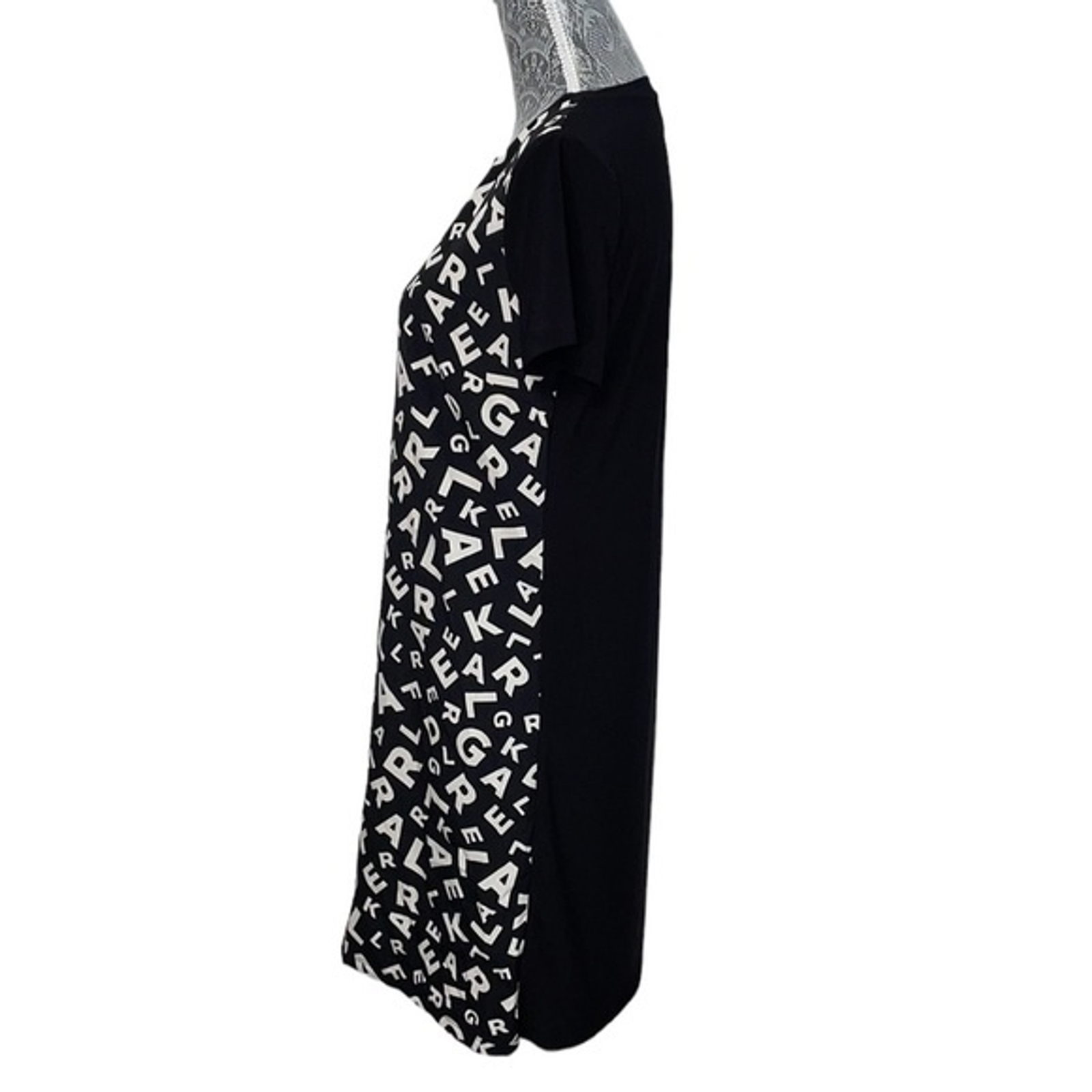 Karl Lagerfeld Paris Monogram Logo Dress Women’s Size Small. Black & White. EUC