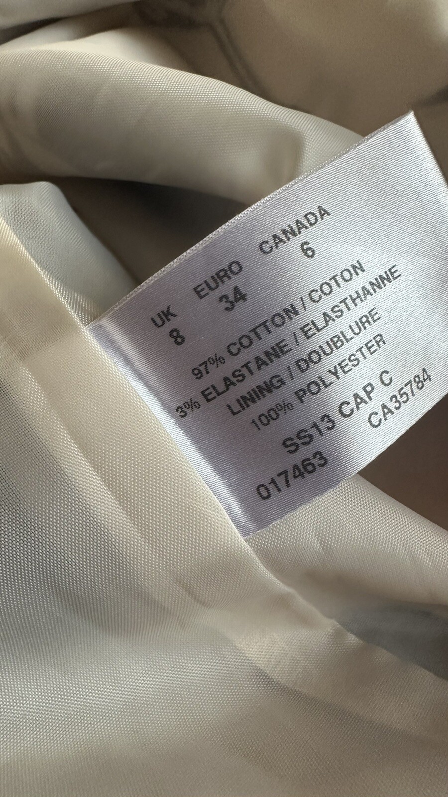 Precis cream & black tulip patterned cotton mix lined occasion dress Size 8