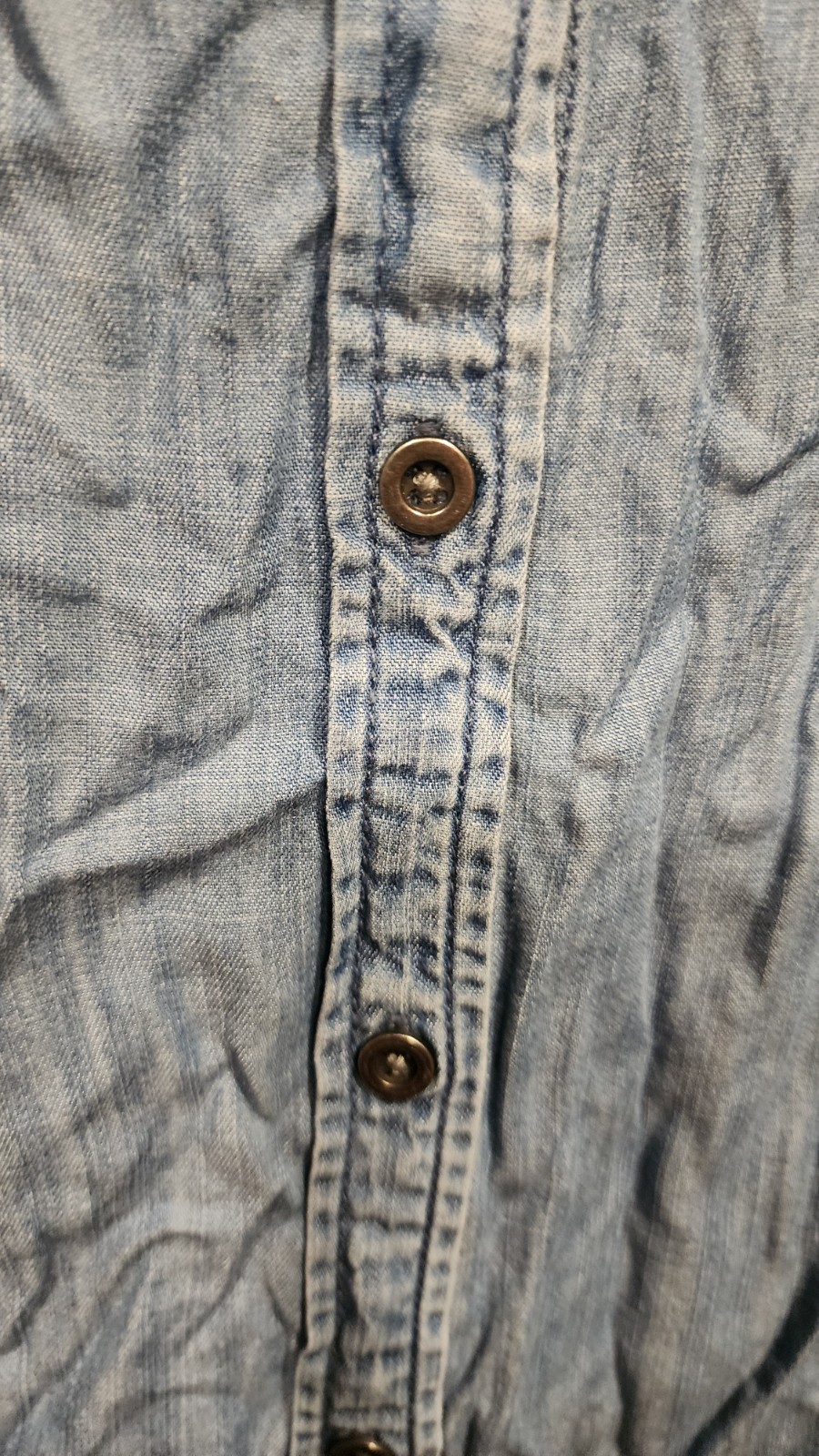 Philosophy 100% Tencel Lyocell Chambray Blue Denim Shirt Dress Tunic Sm Pockets